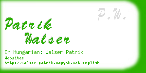 patrik walser business card